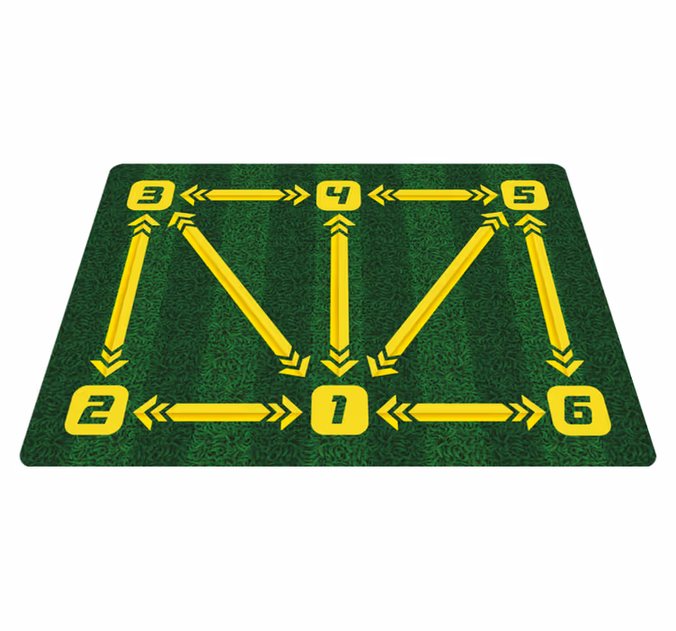 Covor de vinil dreptunghi antrenament de fotbal - TenStickers