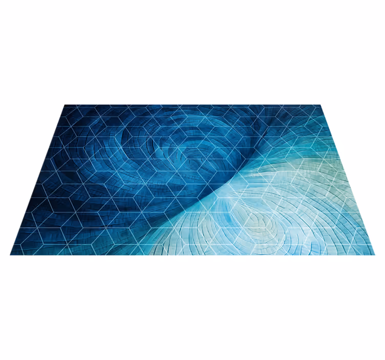 Covor de vinil pentru baie fundal albastru abstract - TenStickers