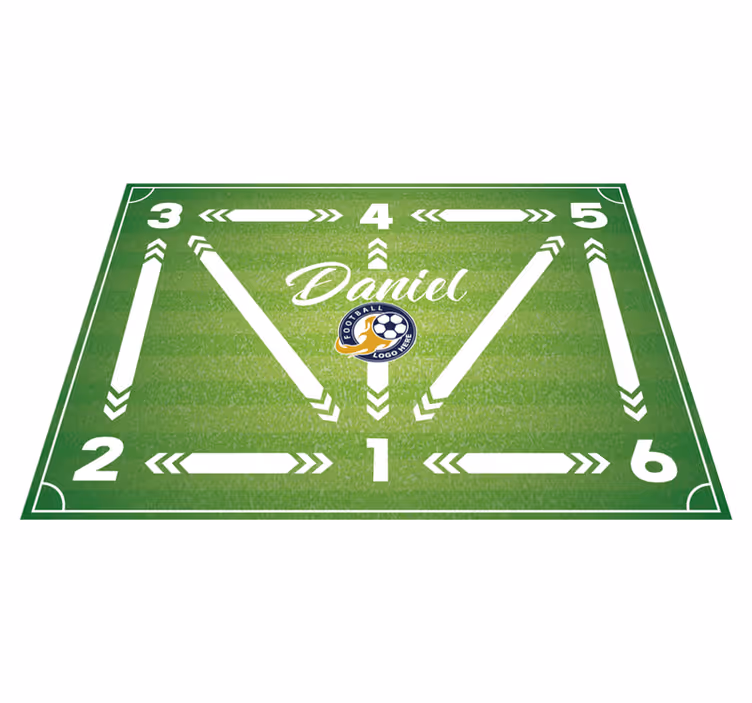 Covor de vinil dreptunghi antrenament de fotbal - TenStickers