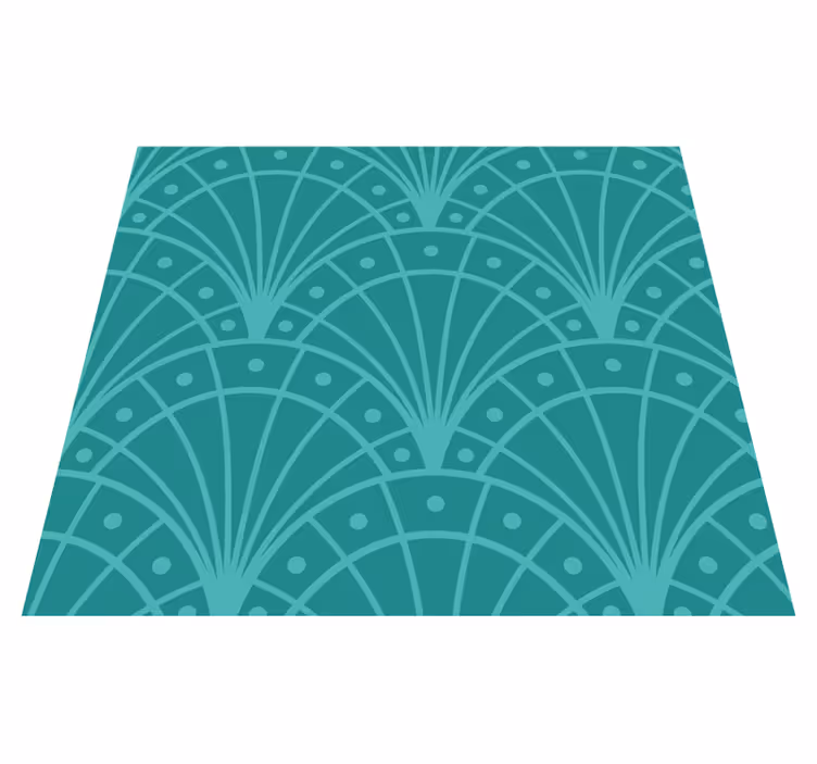 Covor vinil turcoaz stil artdeco - TenStickers