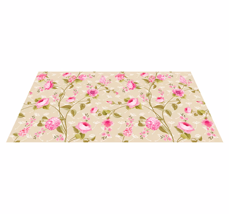 Covor vinil flori și plante suprafață cu model floral - TenStickers