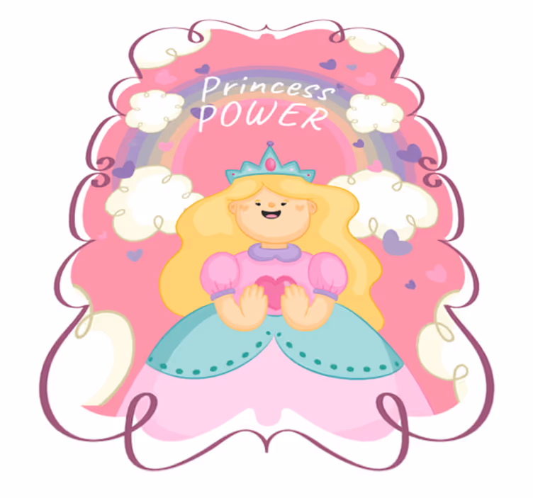 Covor de vinil pentru copii saltea de joaca princess power - TenStickers