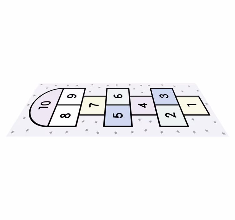 Covor de vinil jocuri joc de hopscotch - TenStickers