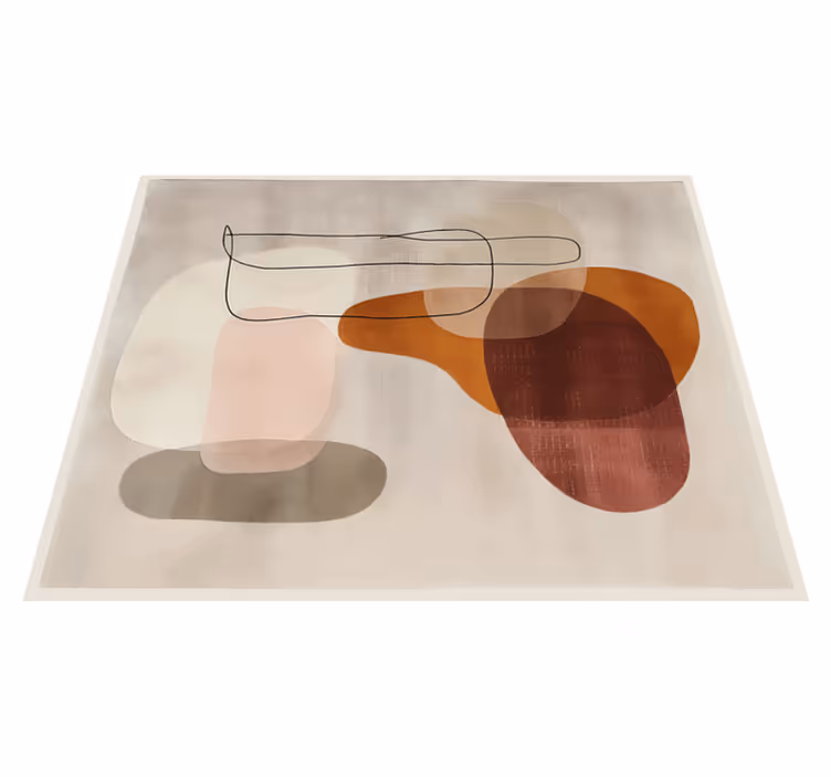 Covor de vinil bej forme abstracte - TenStickers