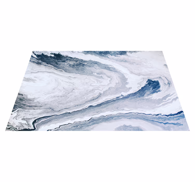 Covor de vinil marmura albastru și gri minimalist - TenStickers