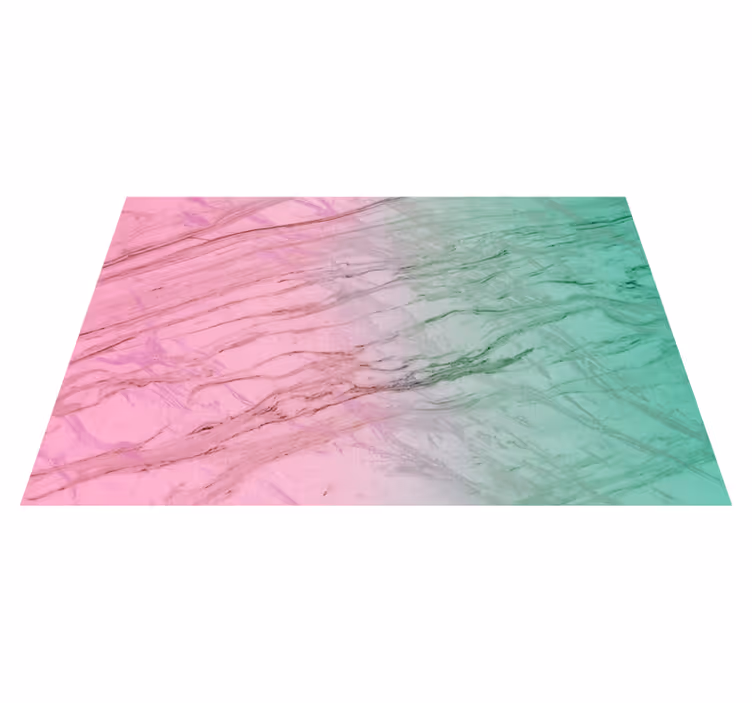 Covor de vinil marmura culoare pastelată roz și verde - TenStickers