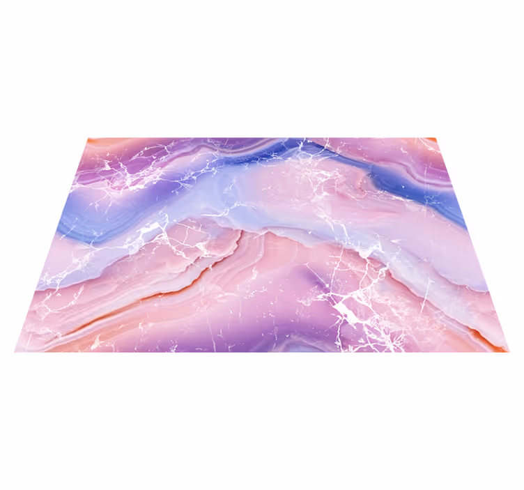 Covor de vinil marmura nuanțe de violet și roz - TenStickers