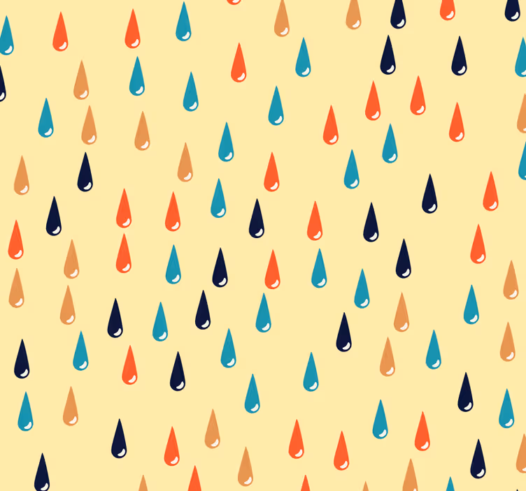 Geometric tapet motiv picături de ploaie - TenStickers