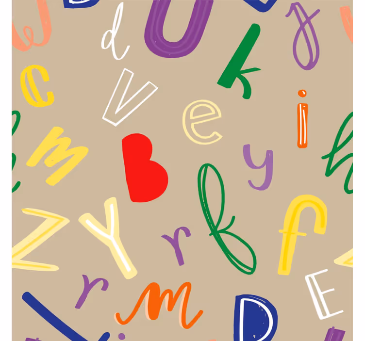 Tapet litere alfabet colorat - TenStickers