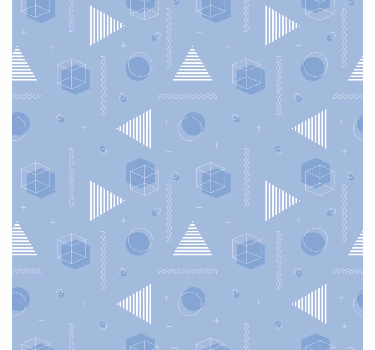 Tapet tineret albastru geometric - TenStickers