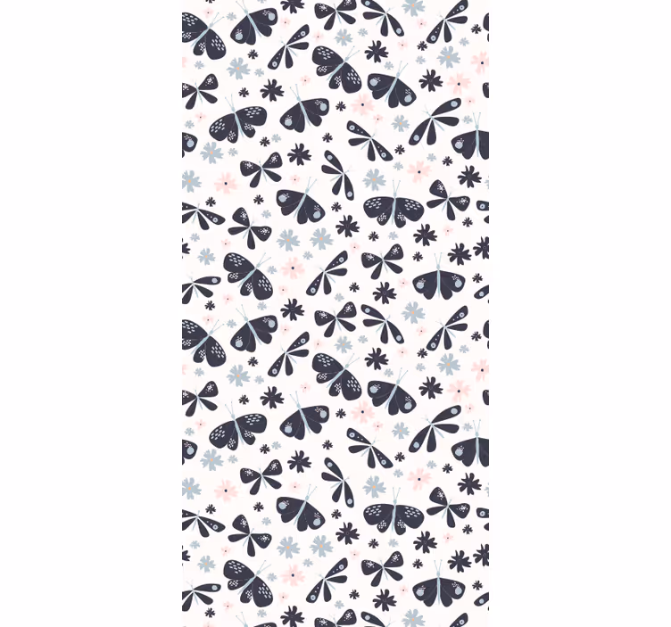 Fluture tapet modele de funde florale - TenStickers