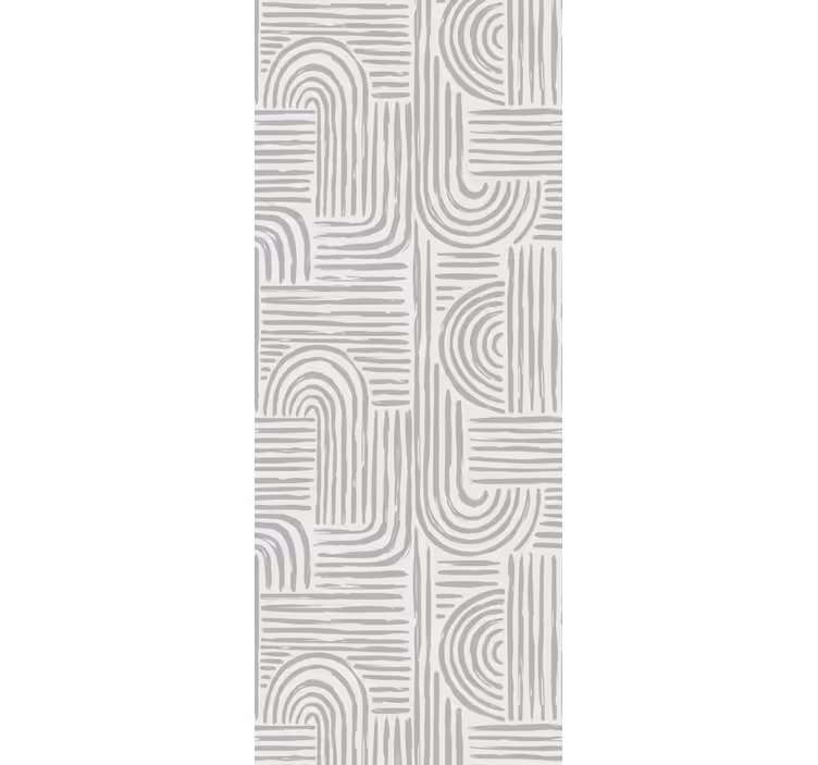 Tapet geometric linii curbe elegante - TenStickers