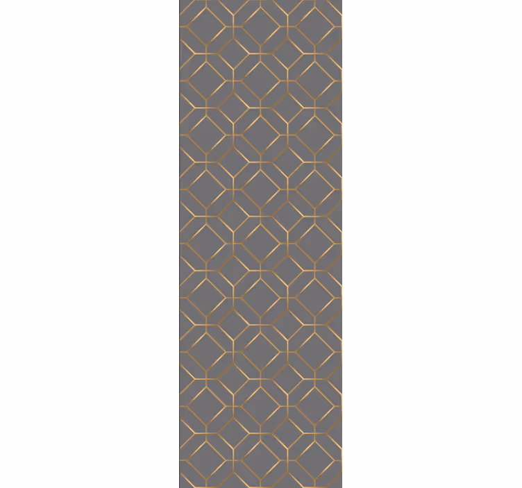 Geometric tapet model hexagonal auriu - TenStickers