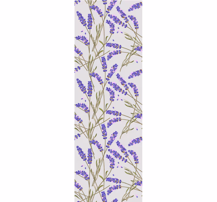 Tapet flori design floral lavandă - TenStickers