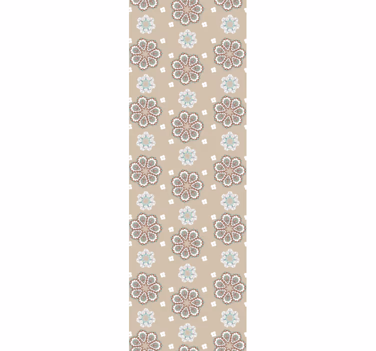 Tapet flori motiv elegant bej - TenStickers