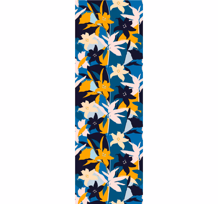 Tapet flori model abstract colorat - TenStickers