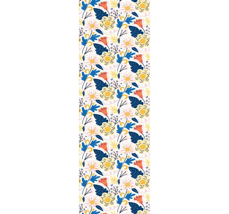 Tapet flori design colorat înflorit - TenStickers