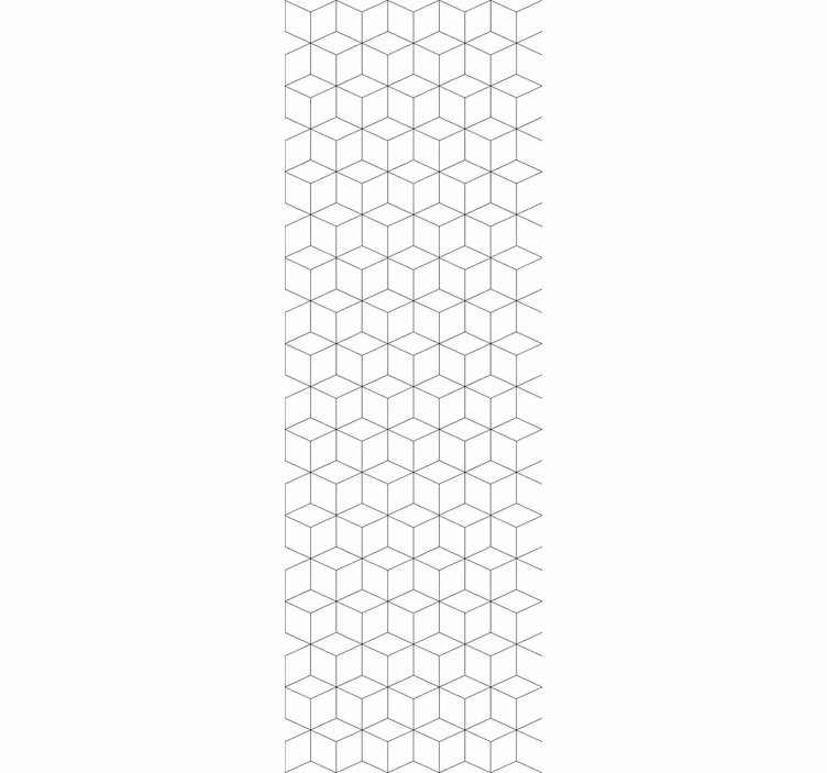 Tapet geometric motiv hexagonal alb - TenStickers