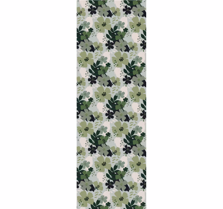 Tapet flori motiv verde luxuriant - TenStickers