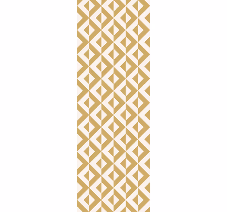 Tapet geometric motiv triunghiuri aurii și albe - TenStickers