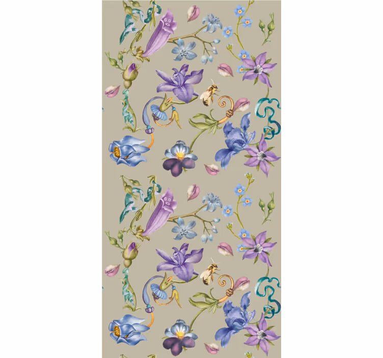 Tapet flori design fantezie floral - TenStickers