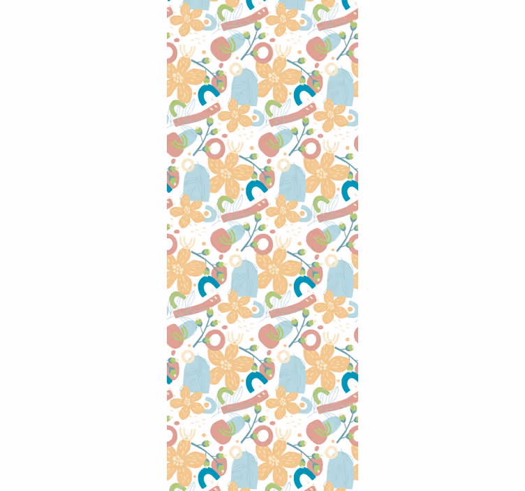 Tapet abstract motiv floral simplu - TenStickers
