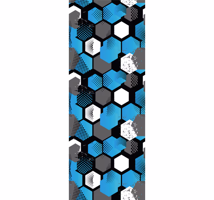 Tapet geometric motiv hexagonal dinamic - TenStickers