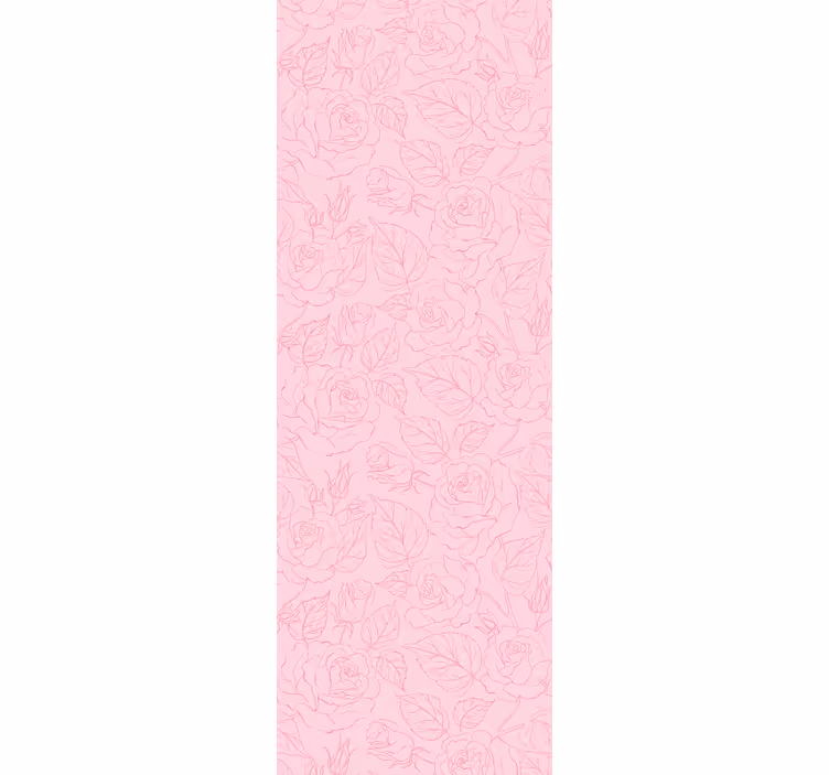 Tapet flori fundal roz trandafir - TenStickers