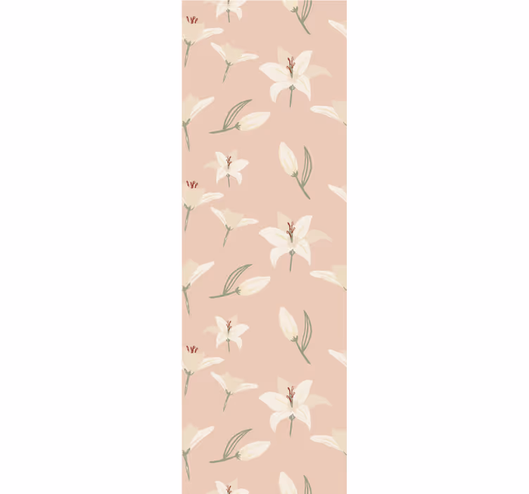 Tapet flori motiv floral delicat bej - TenStickers