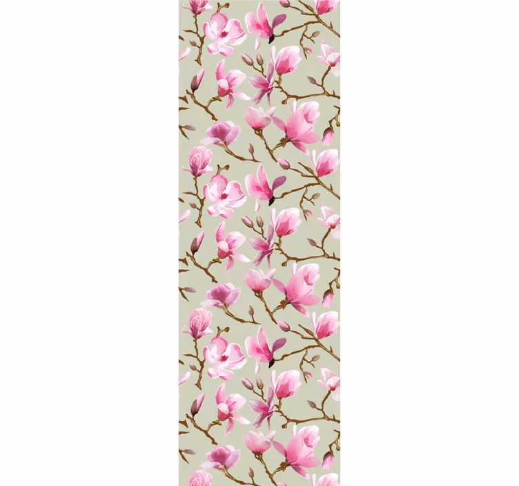 Tapet flori ramuri de flori roz - TenStickers