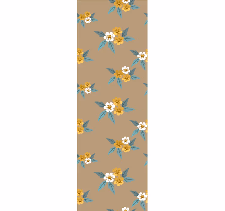 Tapet flori motiv floral maro - TenStickers