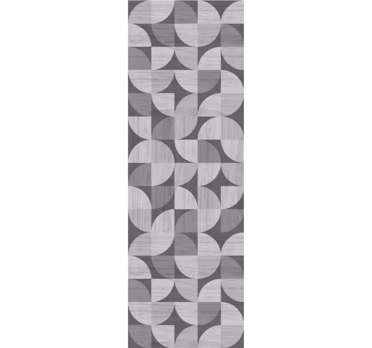 Tapet geometric forme curbate abstracte gri - TenStickers
