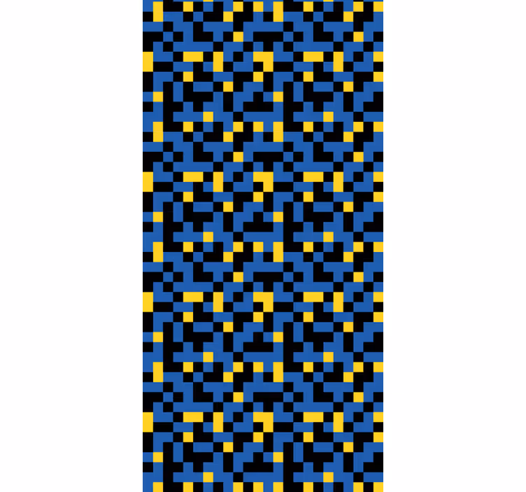 Tapet geometric blocuri de culoare pixelate - TenStickers