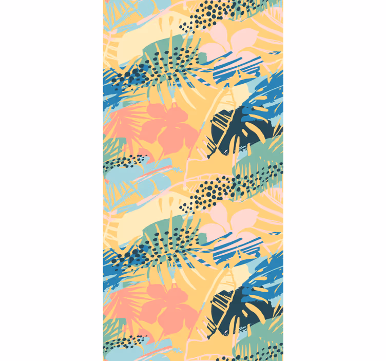 Tapet natura modele florale tropicale - TenStickers