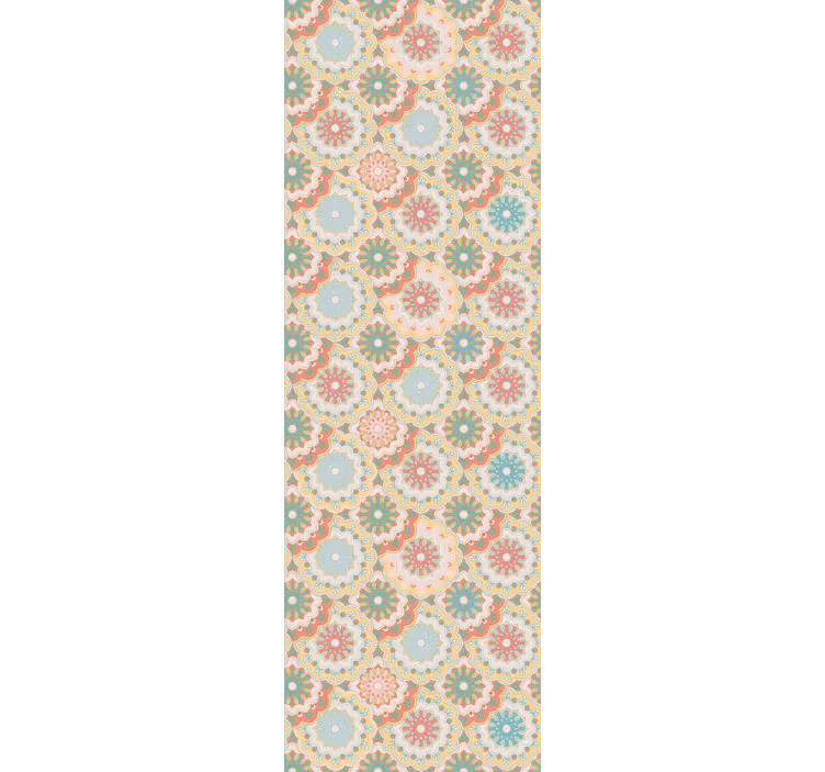 Tapet floral design circular ornamentat - TenStickers