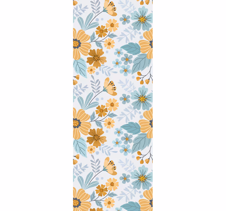 Tapet flori aranjament floral fluture - TenStickers