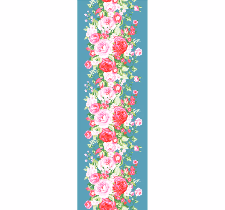 Tapet flori linii verticale cu flori înflorite - TenStickers