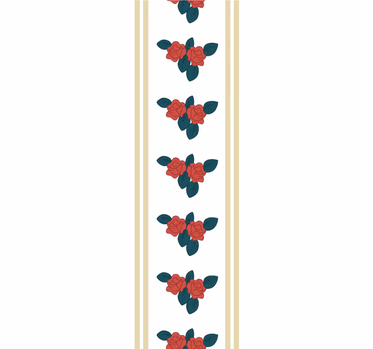 Tapet flori motiv elegant de trandafiri - TenStickers