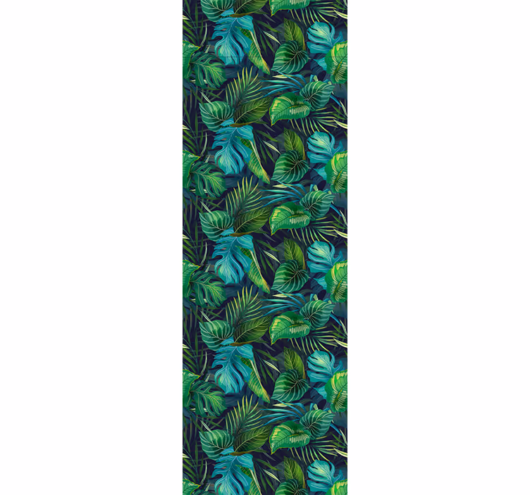 Tapet de frunze cu model de vegetație tropicală - TenStickers