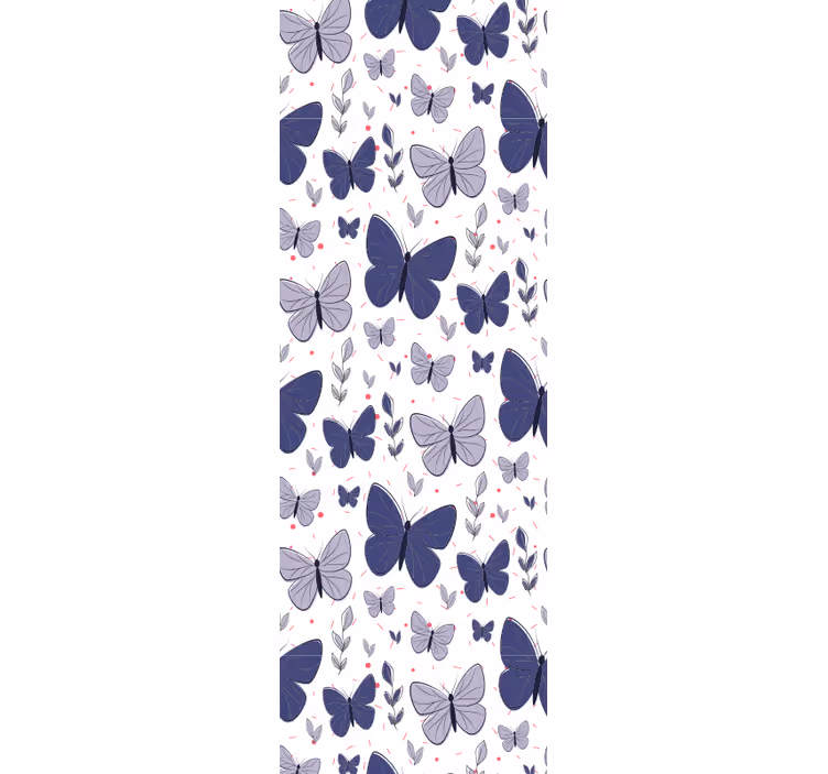 Fluture tapet fluturând aripi violet - TenStickers