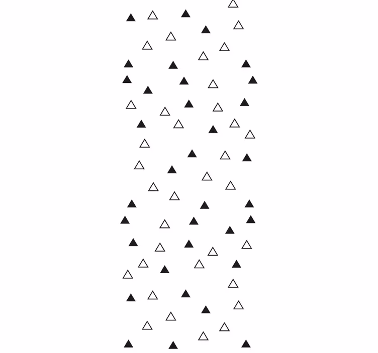 Triunghiuri tapet model scandinav alb-negru - TenStickers