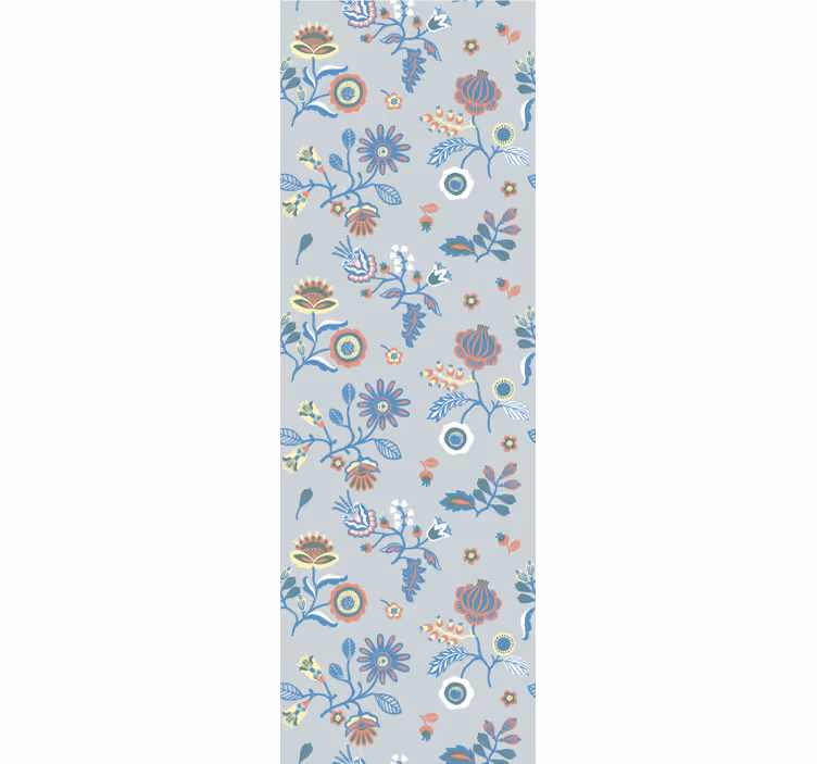 Tapet flori design ilustrativ cu flori - TenStickers