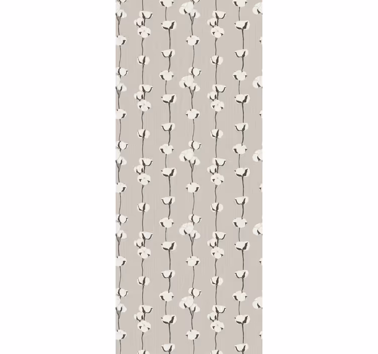 Tapet flori alei cu flori de bumbac - TenStickers