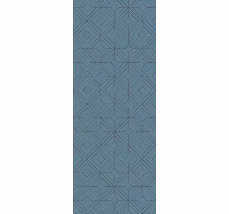 Tapet geometric linii albastre art déco - TenStickers