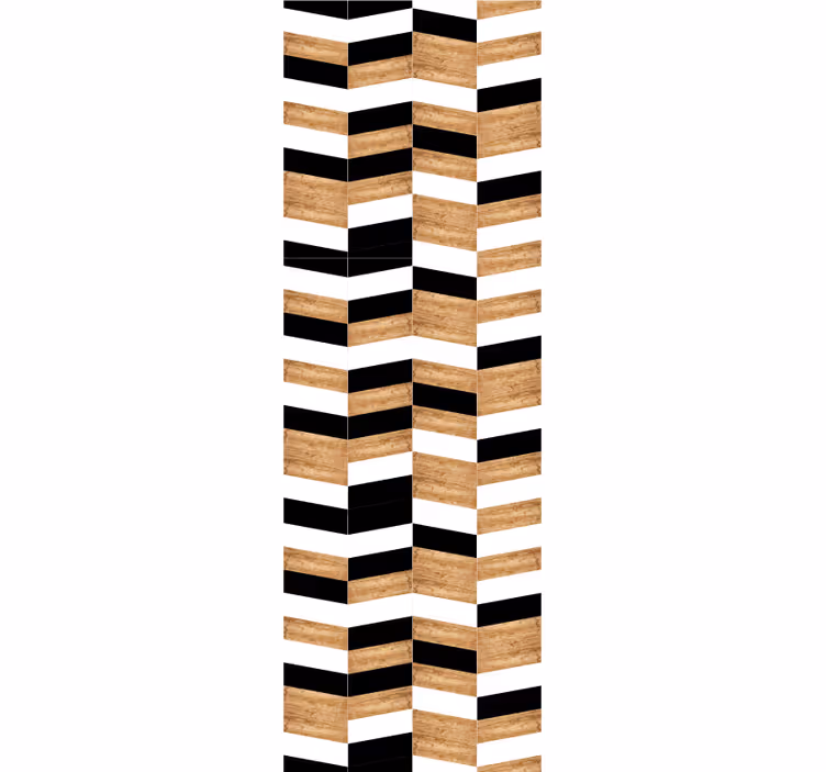 Tapet orizontal design din lemn chevron - TenStickers