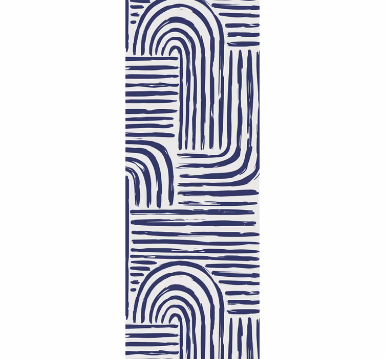 Tapet geometric design cu linii curbate - TenStickers