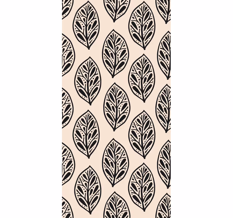 Tapet de frunze aranjament elegant bej - TenStickers