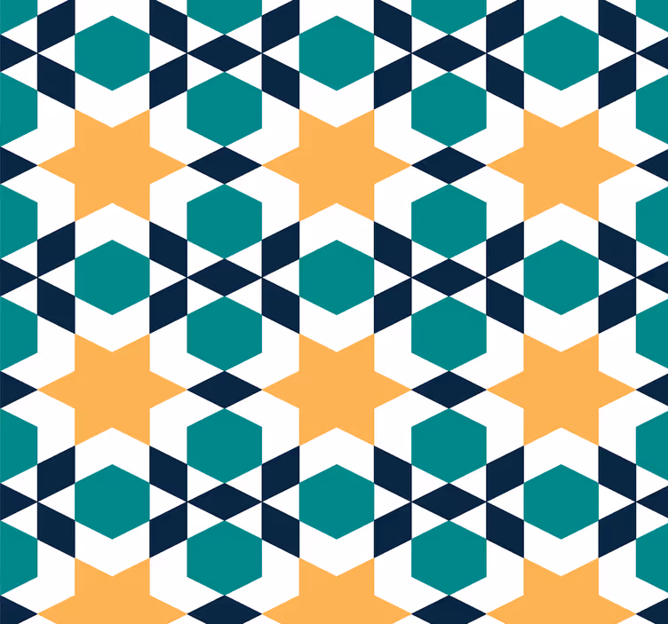 Tapet gresie forme geometrice de stea - TenStickers