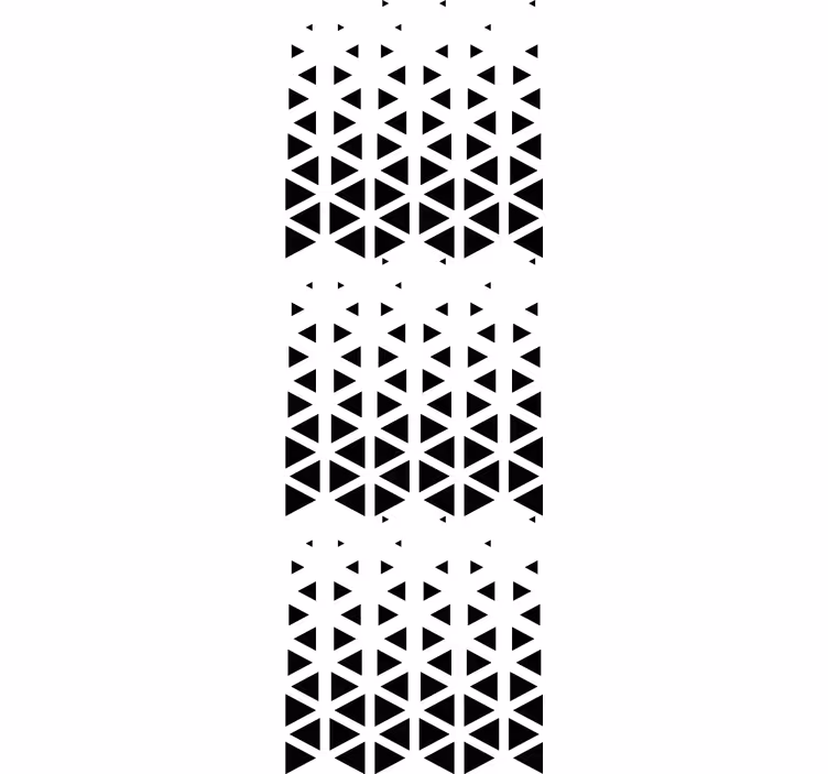 Tapet geometric aranjament triunghi negru - TenStickers