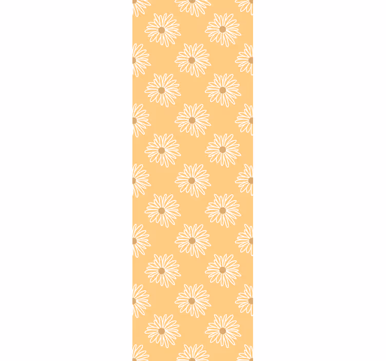 Tapet flori înflorire galbenă florală - TenStickers